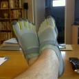 "Barefoot" running in Vibram FiveFingers.  Thoughts and observations of running in foot gloves.